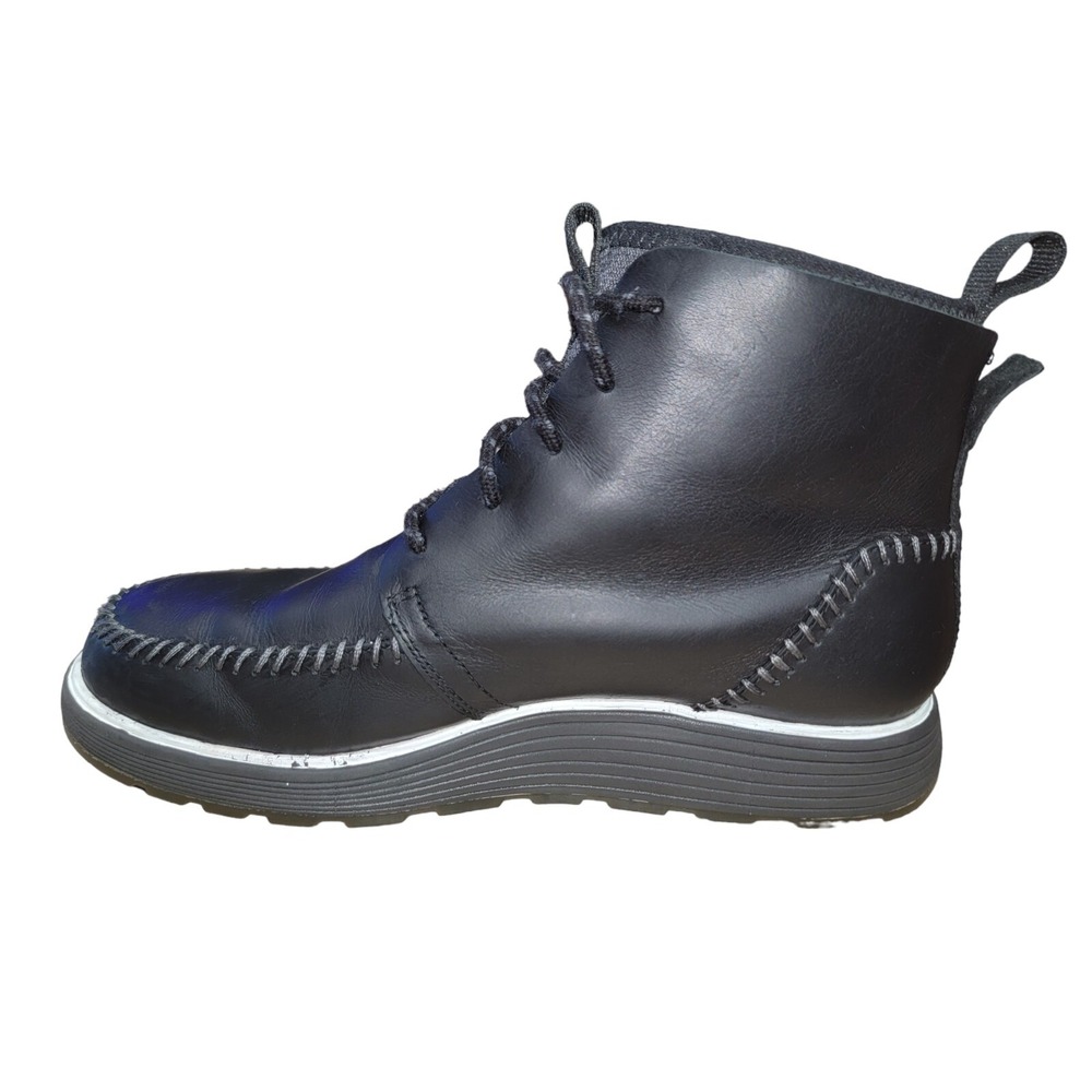 Chaco Dixon Men's Black Leather Mid Casual Comfort Chukka Boots Size 8 - Picture 7 of 11